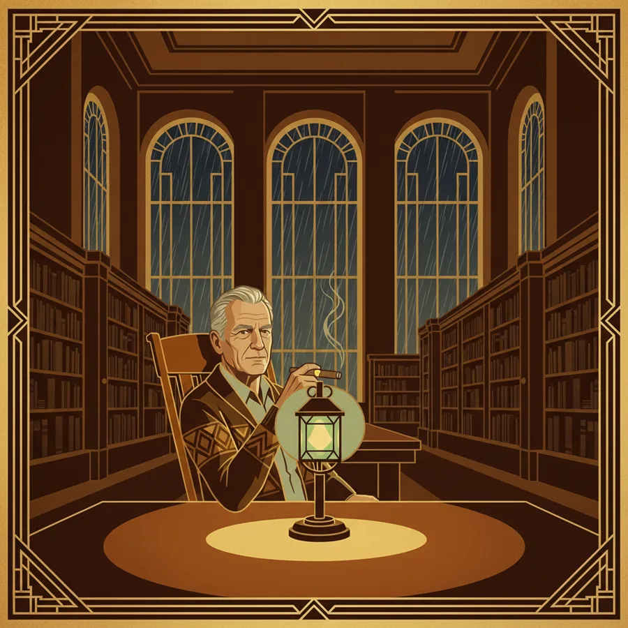 The Philosopher: The porch at dusk.