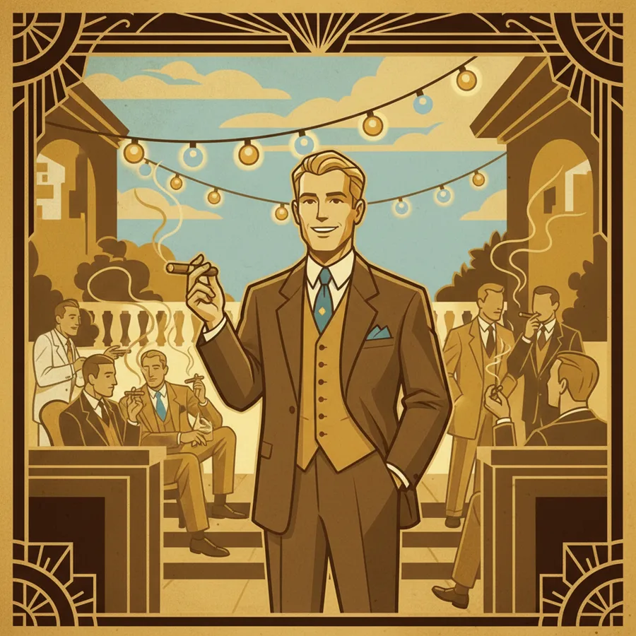 The Toastmaster: A terrace after the toasts.